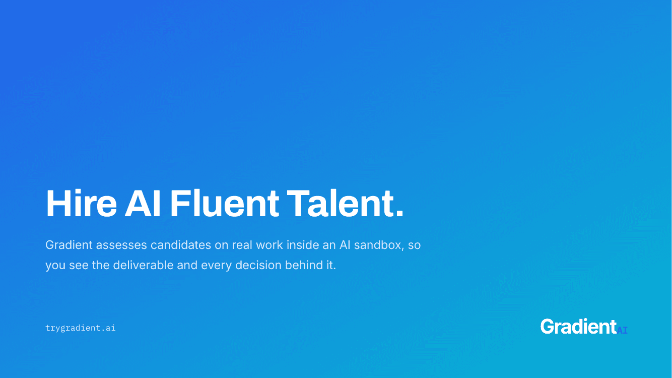 Title slide from the /gradient-brand run: Gradient template, fonts, colors, and logo